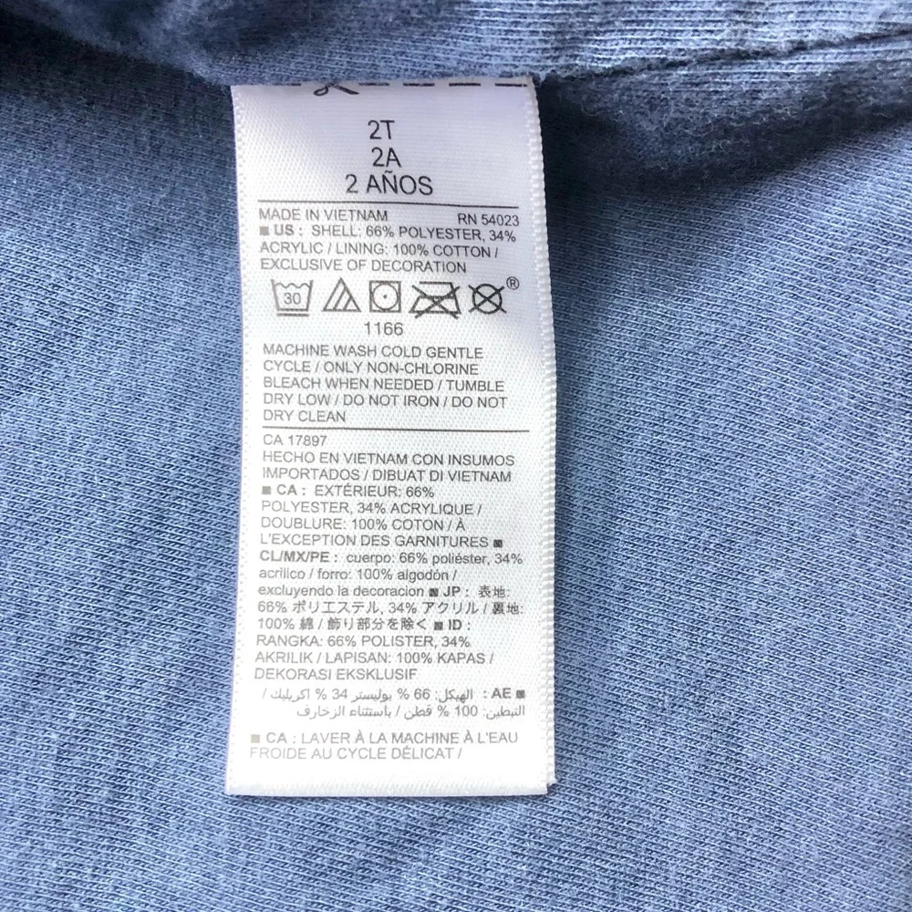 Old Navy fully lined fuzzy Sherpa fleece full zip toddler vest
